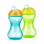 Nuby 10oz Clik-It Cup with Silicone Spout 2 Pack, Neutral Assortment