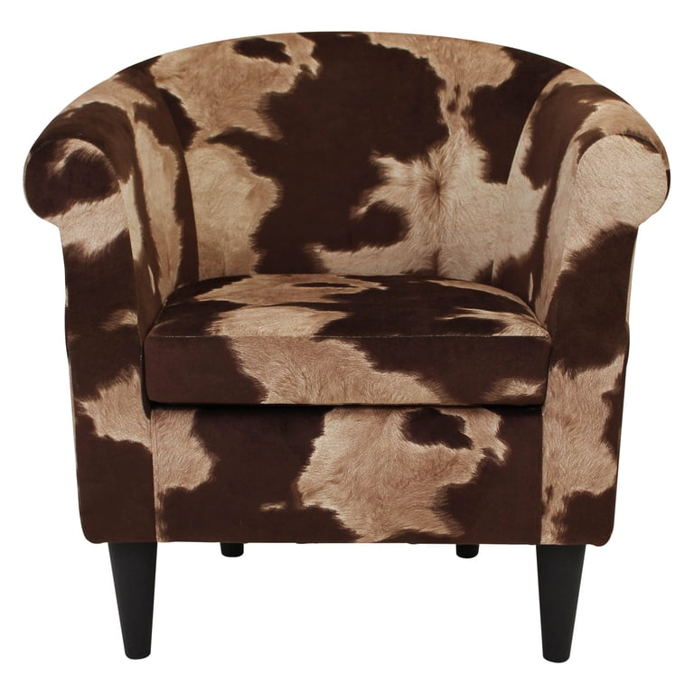 Fox Hill Trading Nikole Club Chair, Brown Cowhide Print photo 4