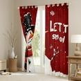 thumbnail image 3 of jejeloiu Let It Snow Black Out Curtains,Xmas Snowmen Curtains Pack of 2 (42x63 Each),Merry Christmas Bedroom Curtains For Children,Super Cozy Room Decor, 3 of 6