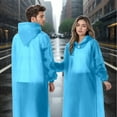 thumbnail image 2 of MuXi Women's Anorak Hooded Raincoat Windproof Pullover Jacket for Outdoor Daily Wear Durable Lightweight Outerwear (Blue,One Size), 2 of 6