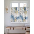 thumbnail image 6 of Kitchen Curtains 54 Inches length, Blue Yellow Beige Window Treatment Curtain Drapes, Retro Abstract Modern Art Painting Decorative Window Curtains for Bedroom Cafe, 52"x54", 2 Panels, 6 of 7