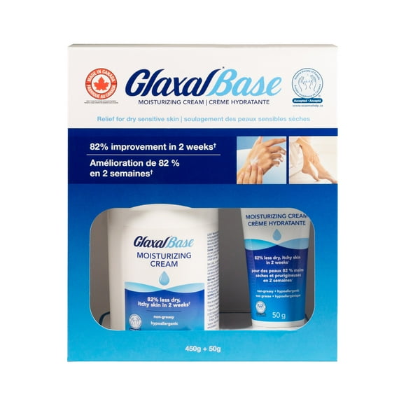 Glaxal Base Moisturizing Cream, 450 g + 50 g Travel Size