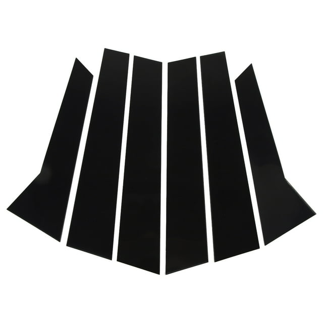Calcomanía de ventana Exterior negra brillante con molduras de postes de pilar B de 6 piezas para Macan 95B 2014 a 2023