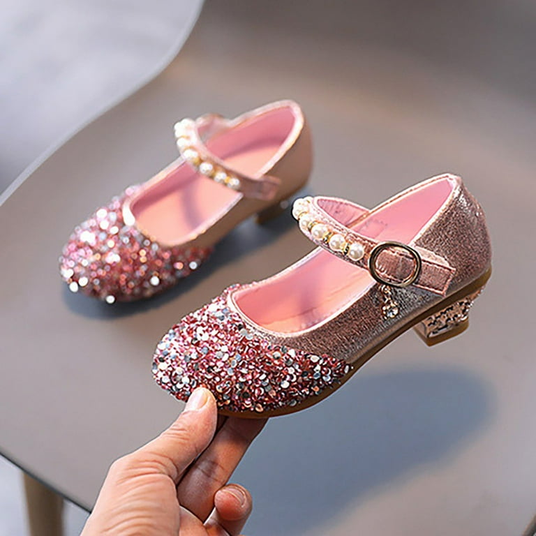 Baby girl pink glitter shoes deals