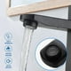 thumbnail image 4 of Mezclador de lavabo de acero inoxidable monomando de agua fría y caliente con latiguillos incluidos negro, 18cm, 4 of 5