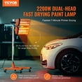 thumbnail image 2 of VEVOR Infrared Curing Lamp, 2200W 1-60 min Timing, Auto Heating Car Curing Light with Bracket, 5.17 sq.ft Baking Area Spray Baking Booth Heaters, Paint Dryer for On-Site Repair, Engine Drying, 2 of 9