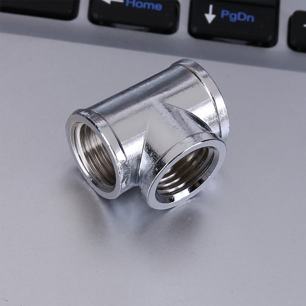Pieza de conector de tubería de agua G1/4 de 3 vías en forma de T para sistema de refrigeración por agua de PC
