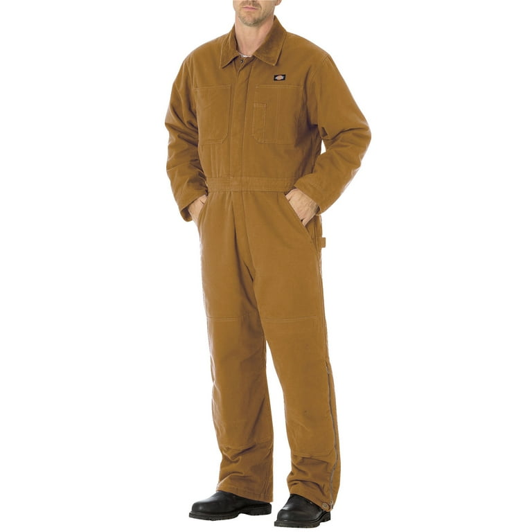 Arbejdsgiver Mild lærer Dickies Mens Sanded Duck Insulated Coverall, Rinsed Brown Duck - L RG -  Walmart.com