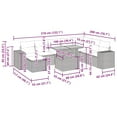 thumbnail image 2 of vidaXL Garden Sofa Set Black, Beige with Light Gray Cushions, 2 of 10