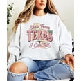 thumbnail image 3 of Shes From Texas I Can Tell Sweatshirt for Women Western Cowgirl Graphic Pullover White Sweatshirt Adult Large, 3 of 7