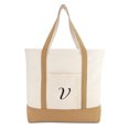 thumbnail image 2 of DALIX Tote Bag Satchel Shoulder Bags for Women Beach Totes Brown Ballent V, 2 of 8