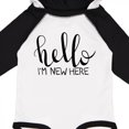thumbnail image 3 of Inktastic Hello, I'm New Here- Hand Drawn Type Gift Baby Boy or Baby Girl Long Sleeve Bodysuit, 3 of 4