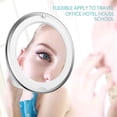 thumbnail image 2 of 10X Magnifying Light Up Makeup Mirror With Power Locking Suction Cup 360 Degrees Rotating Adjustable Arm Cordless Battery Operated For Home & Travel Bathroom Vanity, 2 of 7