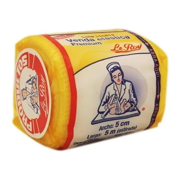 Venda elástica Le Roy premium 1 pza de 5 cm x 5 m