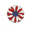 thumbnail image 2 of LNOGEUPG 4th of July Decorations Outdoor, 12 inch Red White and Blue Wood Flower Wall Art for Fourth of July Decor, Patriotic Decorations for Yard Garden Home Indoor Mantel, 2 of 7