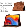 thumbnail image 3 of Case for iPad mini 6th Gen 2023/mini 7th Gen 2024, Classic PU Leather Folio Kickstand Magnetic Closure Slim Fit Cover for iPad 8.3" mini 6/mini 2024 with Auto Wake/Sleep Function Embossing - Brown, 3 of 6