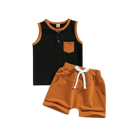 

Ma&Baby Toddler Boys Summer Outfit Clothing Kids Boy Short Sleeve T-Shirt Top and Shorts 2Pcs Clothes
