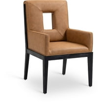 Meridian Furniture Gwendolyn Cognac Vegan Leather Dining Arm Chair