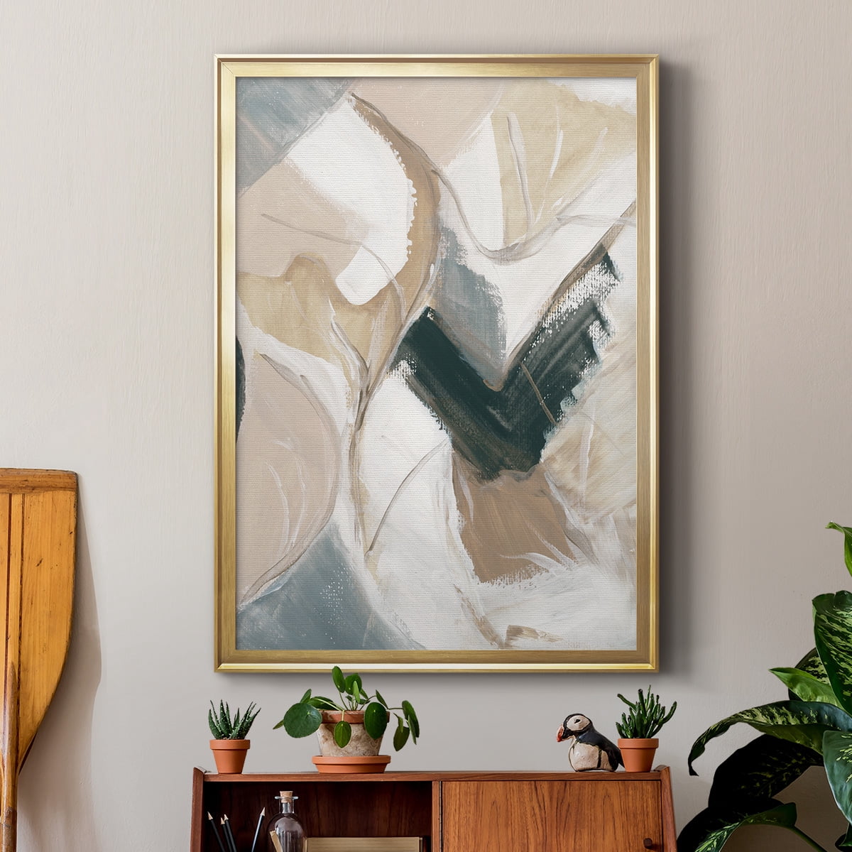 Marble Lines II Premium Framed Print - Ready to Hang