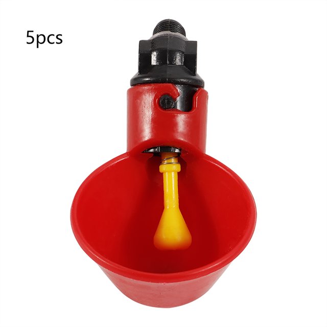Bebedero de agua para pollo, 5 uds., bebedero automático para pájaros y pollos, vaso para beber agua, diseño de última generación