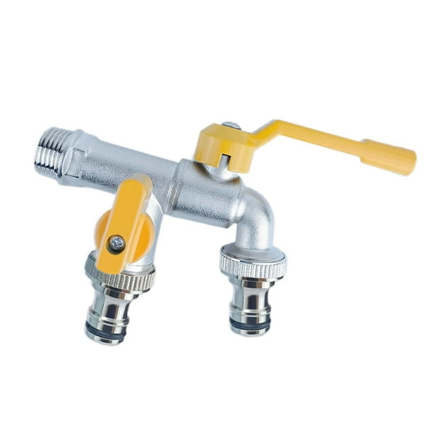 Conector de grifo de manguera de jardin con salida doble para lavadero exterior del hotel estilo B Sharpla