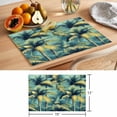 thumbnail image 6 of Green Forest Placemats Set of 4 Summer Nature Tropical Tree Plants Leaves Place Mats Indoor Wipeable Table Mats Washable Cloth Dining Table Placemats for Kitchen Holiday Party Home Decor 13x19 Inch, 6 of 9