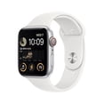 thumbnail image 1 of Apple Watch SE (2nd Gen) [GPS + Cellular 44mm] Smart Watch w/Silver Aluminum Case & White Sport Band - S/M., 1 of 7