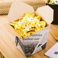 thumbnail image 2 of Bio Tek 26 oz Square Newsprint Paper Noodle Take Out Container - 4" x 3 1/2" x 4" - 200 count box, 2 of 2