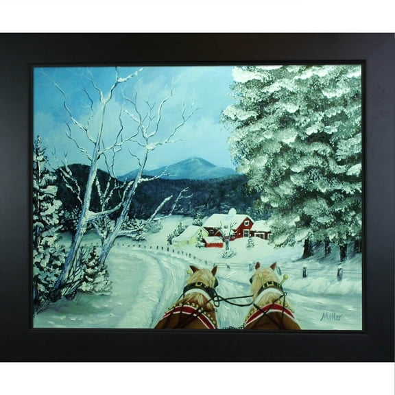 La Pastiche  Peggy Miller 'Sleigh Ride' Framed Fine Art Print