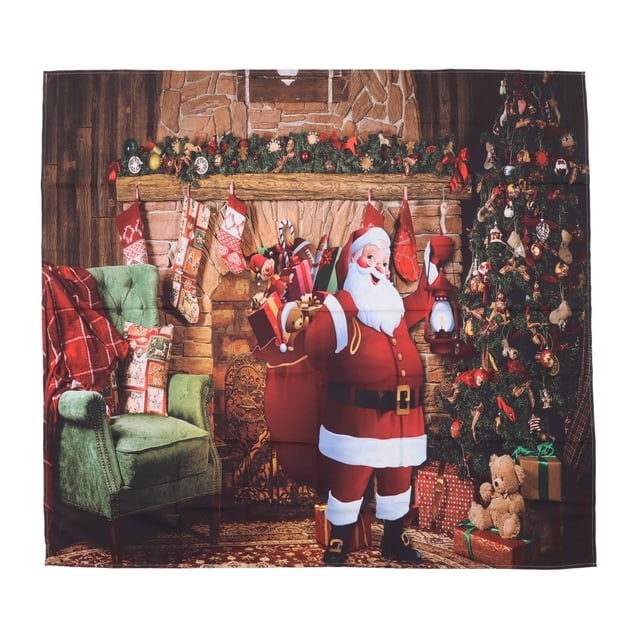 Tapiz navideño Exquisito y moderno Fondo decorativo navideño Paño colgante para el hogar Sala de estar Patrón 14
