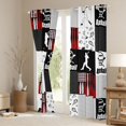 thumbnail image 3 of Homewish Baseball Sport Game Curtains Pack of 2 (42x84 Each),Boys Ball Gamer Curtains Blackout,Red White Black Bedroom Curtains For Boys Teens,Breathable Home Decor, 3 of 6