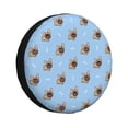 thumbnail image 1 of Fotbe Brown French Bulldog Funda de Llanta de Repuesto con Estampado, Engrosada, Ajuste Universal para Jeep, Remolque, RV, SUV, Camión-15 inch, 1 of 6