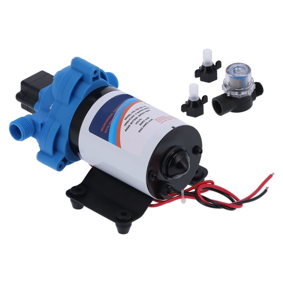 Water Pressure Diaphragm Pump, Self-Priming Electric Sprayer Pump Durable High Power 31 Metre Head With Filter For Boat For Home F33-102-045-201 24V