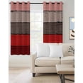 thumbnail image 2 of Red Grey Blackout Curtains 39 Inches Long for Bedroom, Vintage Stripe Farmhouse Wood Grain Ombre Thermal Insulated Room Darkening Black Out Window Curtain Panels Grommet Drapes for Living Room, 2 of 8