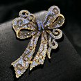 thumbnail image 1 of enjoywould Clothing Brooch Personality Exquisite Compact Ornamental Solid Show Charm Alloy Rhinestone Bow-knot Badge Pin Birthday Gift, 1 of 5