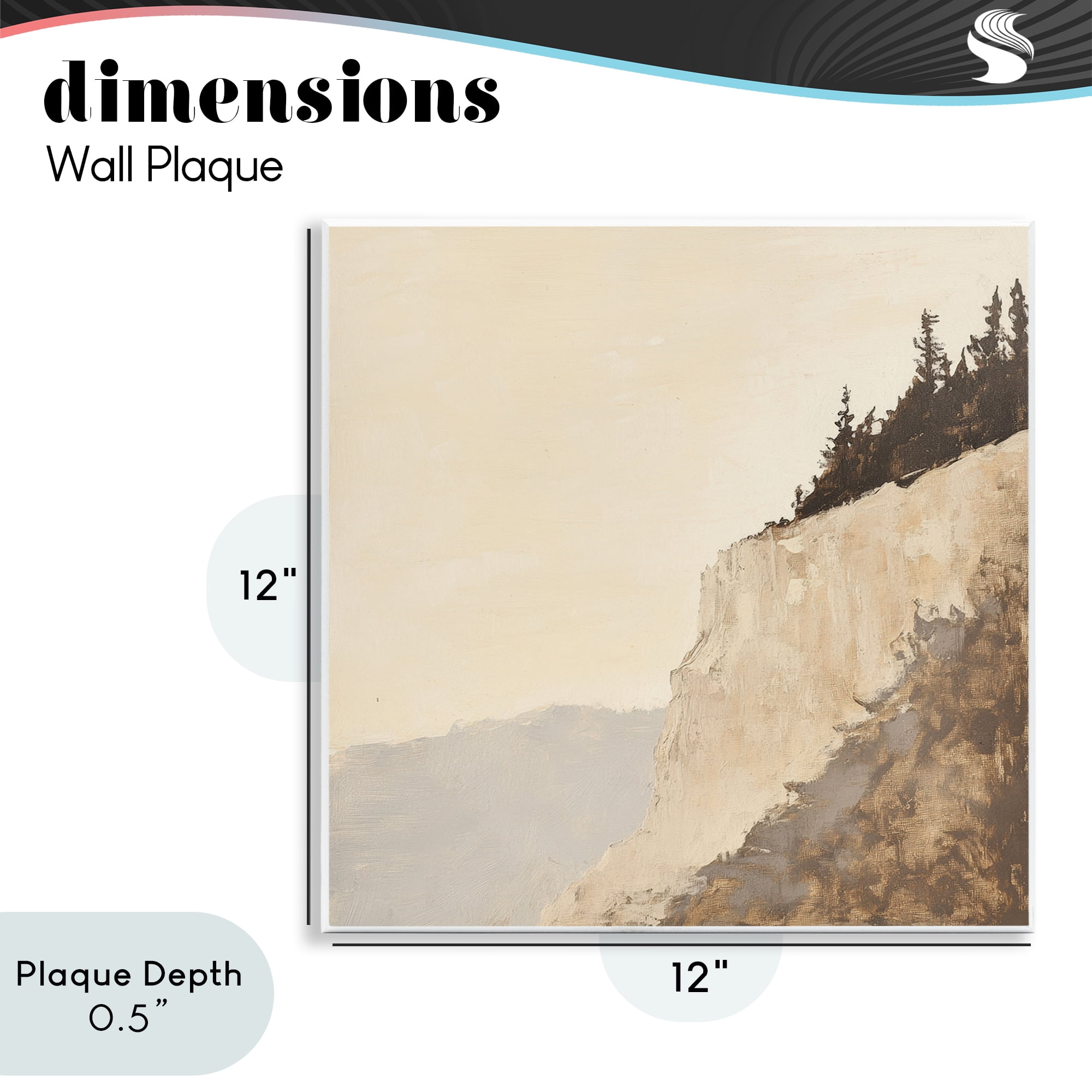 Stupell Industries Serene Cliffside Vista Wall Plaque Art, design by Petal Prints Design