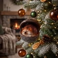 thumbnail image 4 of romoty 3D Resin Hedgehog Christmas Tree Ornament, Sleeping Woodland Animal in Shell Hanging Figurine for Holiday Home Decor, 4 of 7