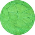 thumbnail image 1 of Ahgly Company Machine Washable Indoor Round Transitional Neon Green Area Rugs, 5' Round, 1 of 7