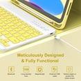 thumbnail image 6 of Detachable Wireless Keyboard Folio with Pencil Holder for 11-inch iPad 11th Gen 2025 (A16) & 10.9-inch iPad 10th Gen 2022,Yellow, 6 of 6