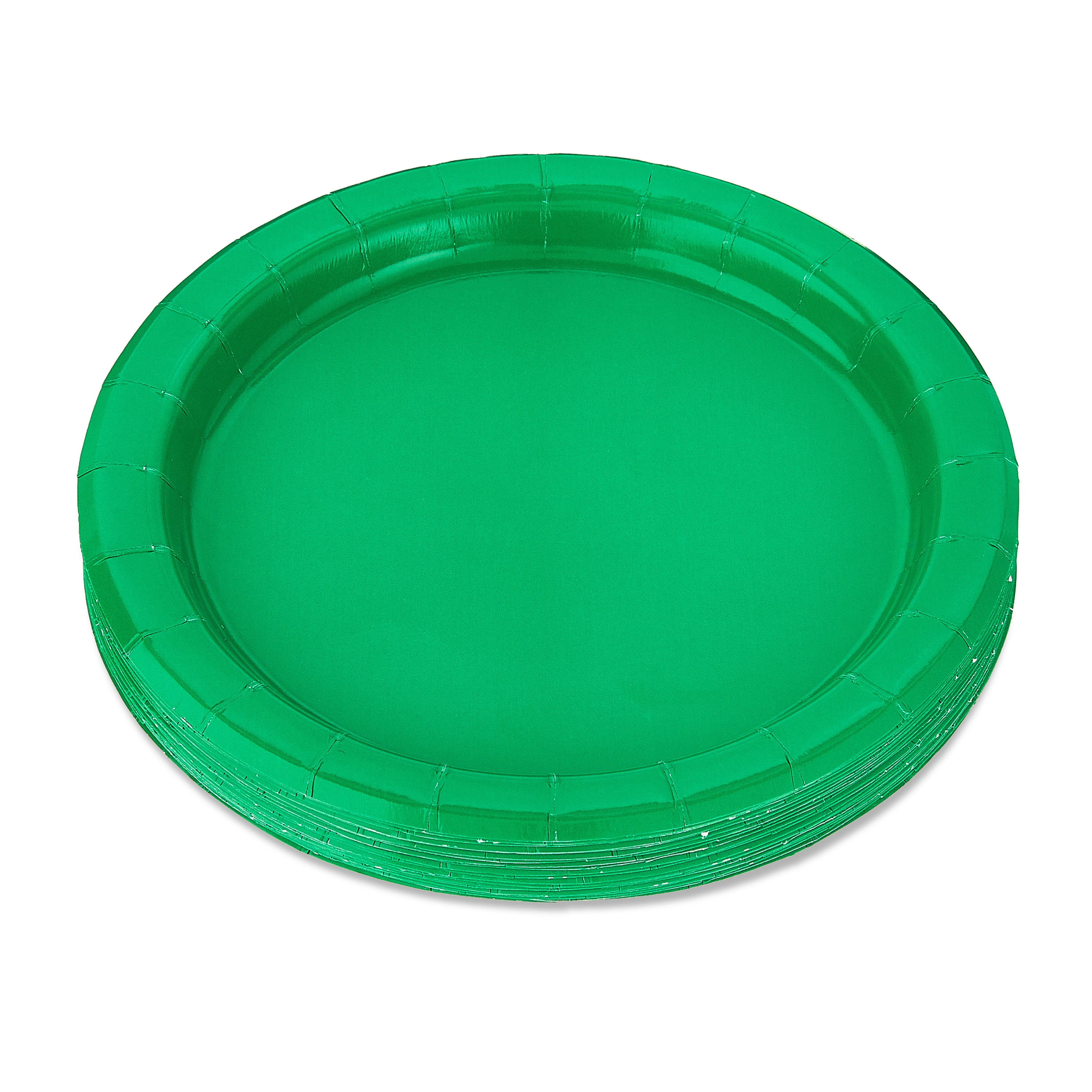 Disposable Paper Plates, 7", Green, 24 Count, by Way To Celebrate
