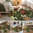 thumbnail image 5 of Round Rugs 3Ft, Tropical Botanical Round Area Rug Washable Indoor Throw Carpet, Summer Vintage Flowers Blooms Small Non Slip Circle Rug for Bedroom Living Room Home Decor Aesthetic, 5 of 8