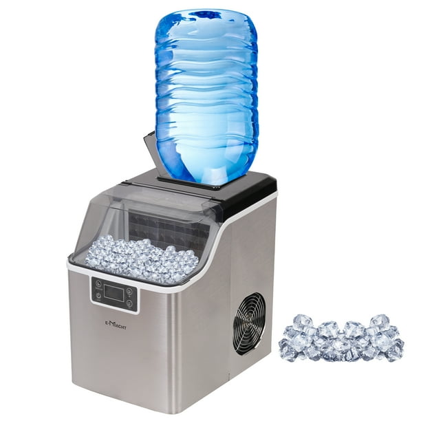 2 in 1 Water Ice Maker, Countertop Stainless Steel Ice Maker Compact