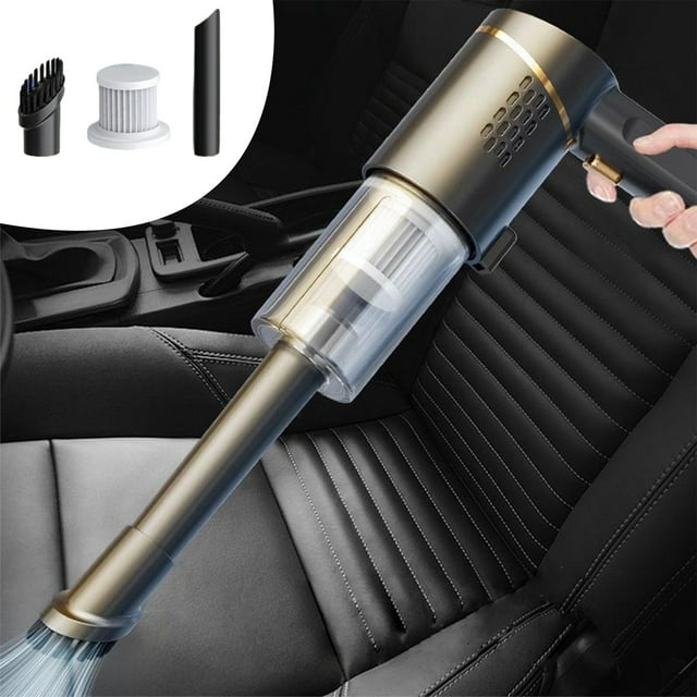 Aspiradora de mano inalámbrica para coche y hogar | Potente succión de 15 kPa | Recargable y portátil | Kit de accesorios múltiples para pelos de mascotas, migas y espacios reducidos