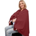 thumbnail image 4 of WAGUTH Women's Maternity Nursing Poncho Button Down Casual Soft Breathable Breastfeeding Cover Ups for Pregnancy & Postpartum,Red,Free Size, 4 of 4
