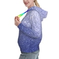 thumbnail image 2 of Sikiie Glittering Blue Purple Women's Casual Hoodies Long Sleeve Lightweight Pullover Tops Loose Sweatshirt-XX-Large, 2 of 7
