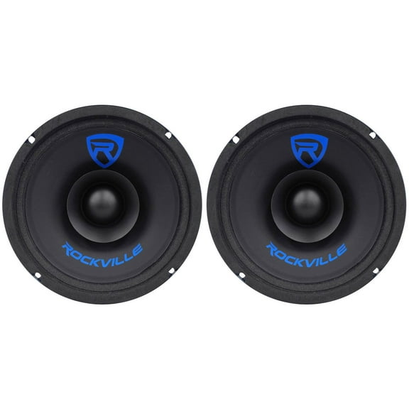 (2) Rockville RM68SP 6.5” 240W MidRange Car Speakers 8 Ohm CEA Compliant