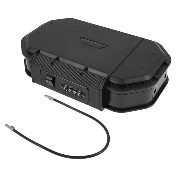 Portable Safe Box IPX6 Waterproof Portable Travel Safe with 4 Digits Combination and Removable Steel Cable for Beach Hotel Traveling