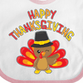 thumbnail image 4 of Inktastic Happy Thanksgiving Cute Turkey in Pilgrim Hat Boys or Girls Baby Bib, 4 of 4