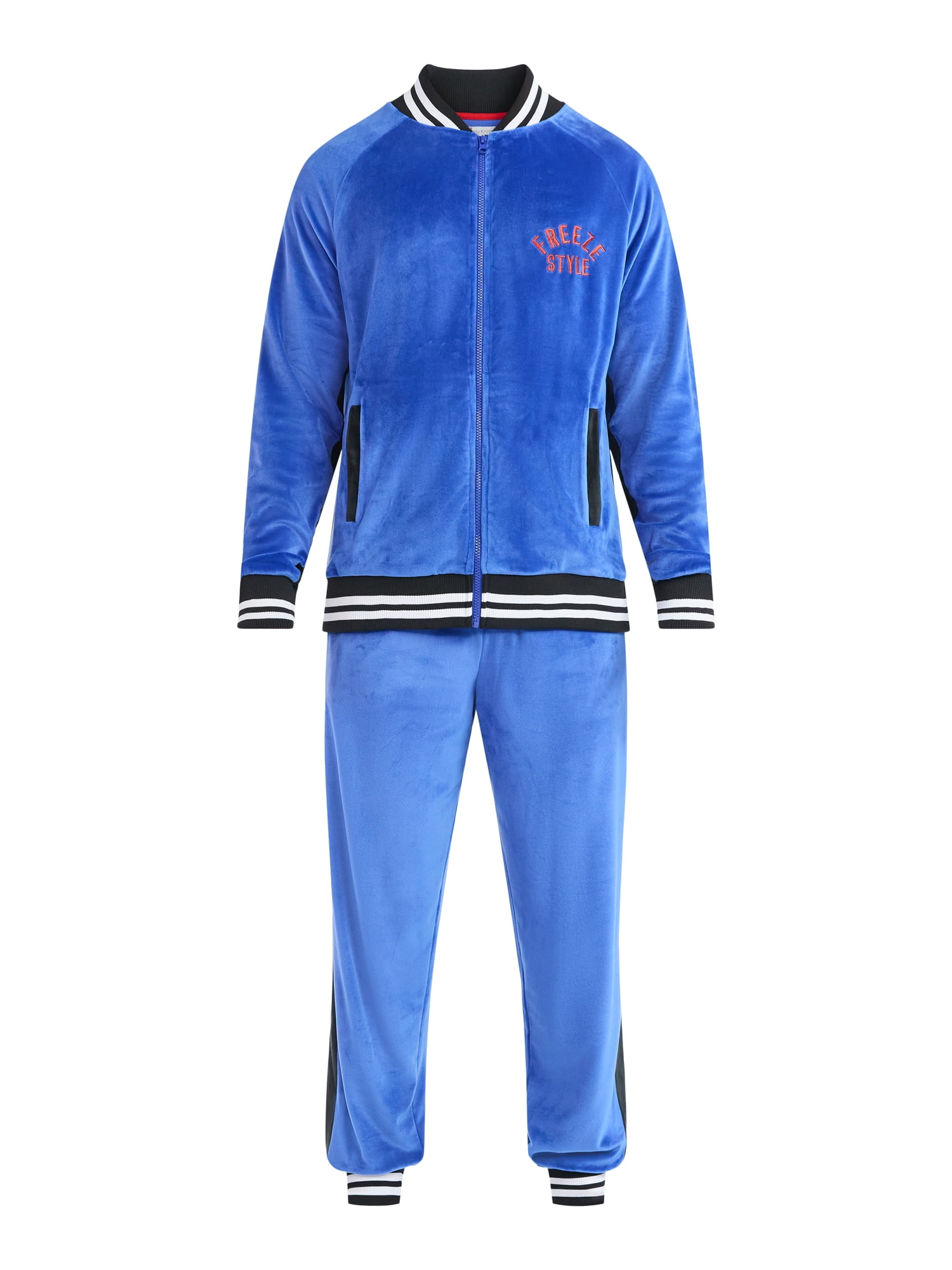 Jolly Knits Men's and Big Men's Velour Christmas Tracksuit Set, 2