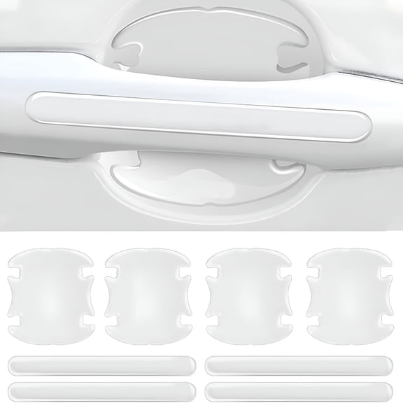 RIONIMA 2026 New 8 Pcs Clear Car Door Handle Protector,Scratch-Proof Door Handles Paint Protection Film,Car Accessories for Women Men